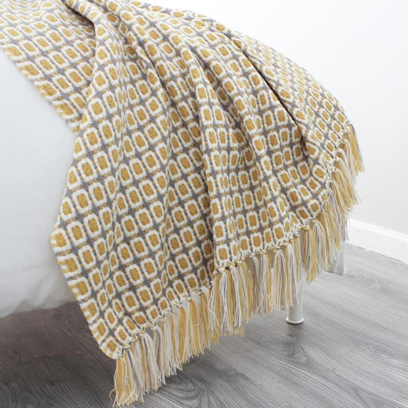 Knitted best sale ochre throw